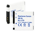 Canon NB-8L 3.7V 740mAh replacement batteries