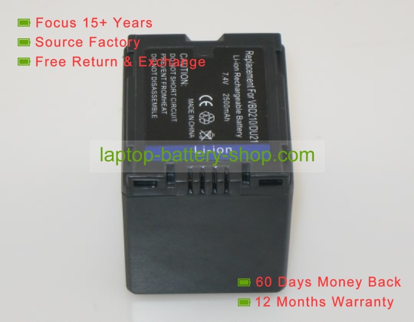 Panasonic CGA-DU21, VW-VBD210 7.2V 2040mAh replacement batteries - Click Image to Close