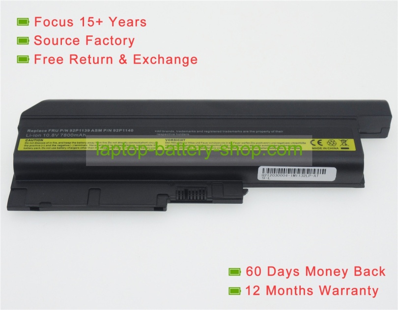 Ibm 40Y6799, 40Y6797 10.8V 6600mAh replacement batteries - Click Image to Close
