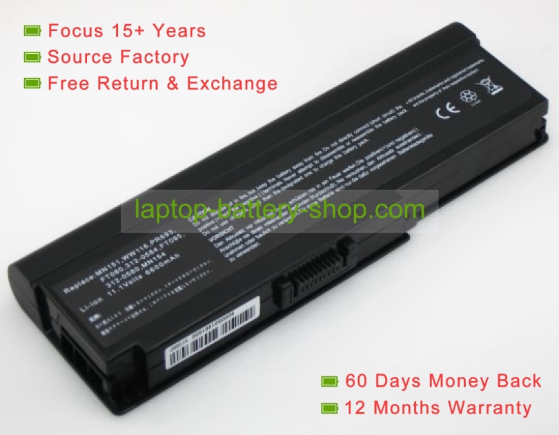Dell 312-0584, FT080 11.1V 7200mAh batteries - Click Image to Close