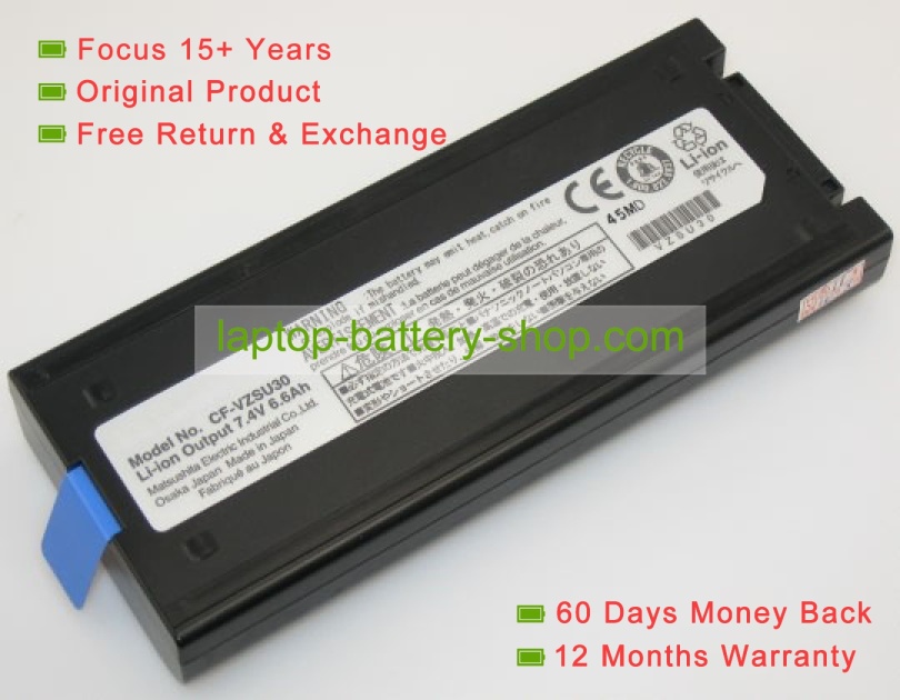 Panasonic CF-VZSU30, CF-VZSU30B 7.4V 6600mAh replacement batteries - Click Image to Close