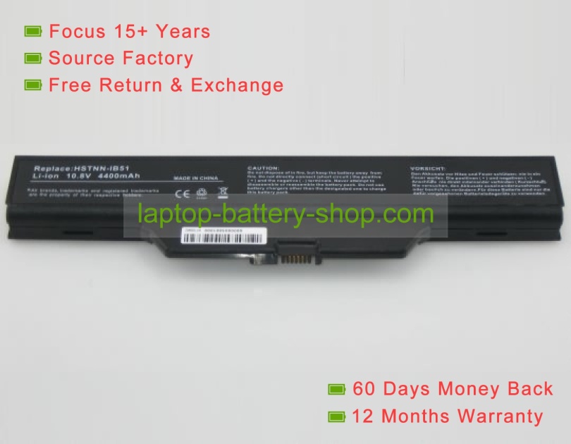 Hp HSTNN-IB51, HSTNN-IB52 10.8V 4400mAh replacement batteries - Click Image to Close
