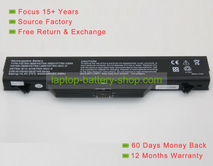 Hp 593576-001, 513130-321 14.4V 4400mAh replacement batteries - Click Image to Close