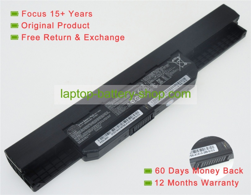 Asus A43EI241SV-SL, 07G016H31875 14.4V 2600mAh replacement batteries - Click Image to Close