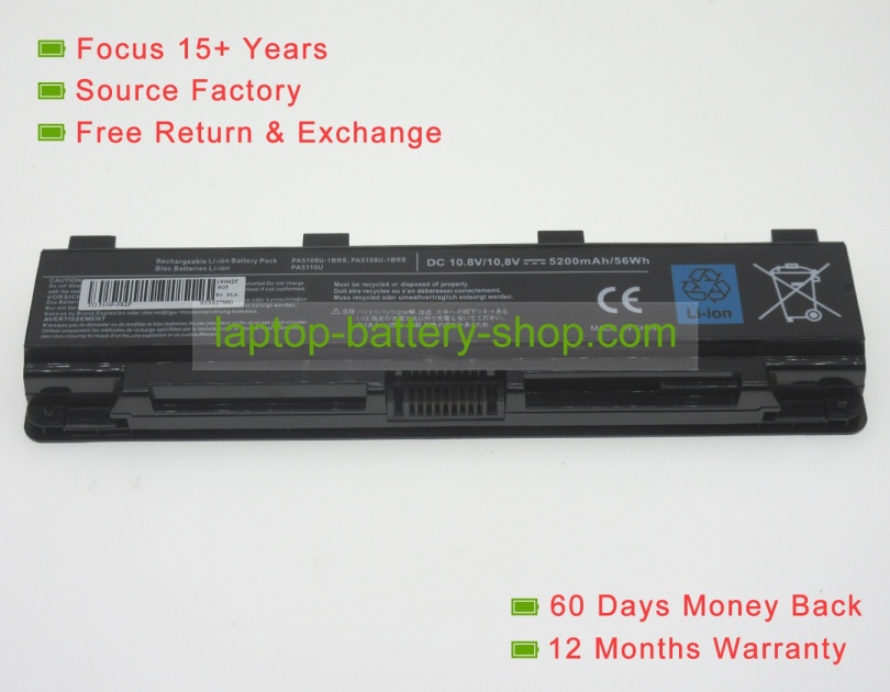 Toshiba PA5024U-1BRS, PABAS259 10.8V 4200mAh replacement batteries - Click Image to Close