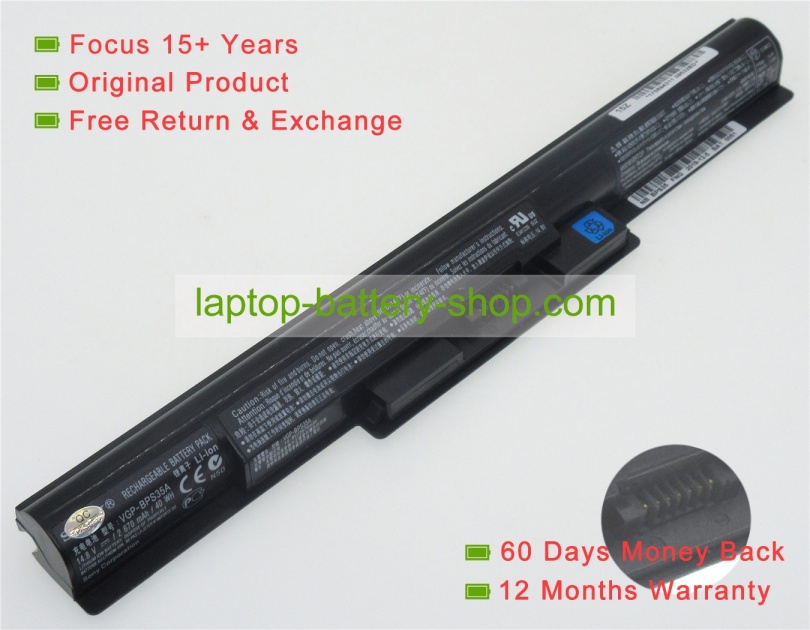Sony VGP-BPS35, VGP-BPS35A 14.8V 2670mAh replacement batteries - Click Image to Close