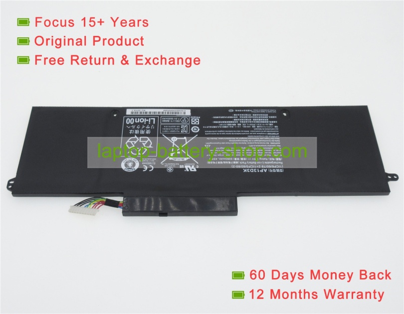 Acer 1ICP5/60/80-2, AP13D3K 7.5V 6060mAh replacement batteries - Click Image to Close