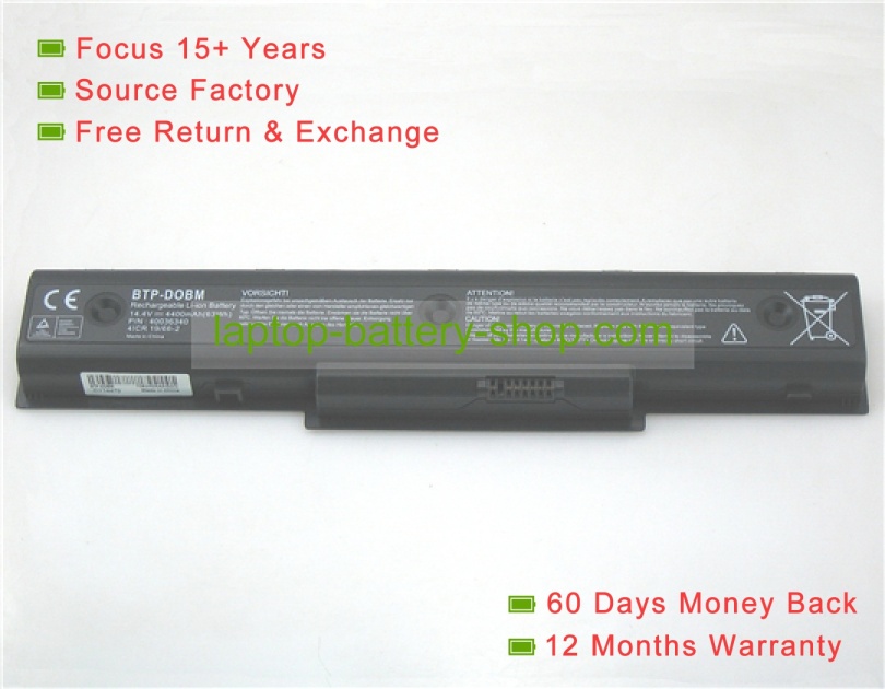 Medion 40036340, BTP-DOBM 14.4V 4400mAh replacement batteries - Click Image to Close