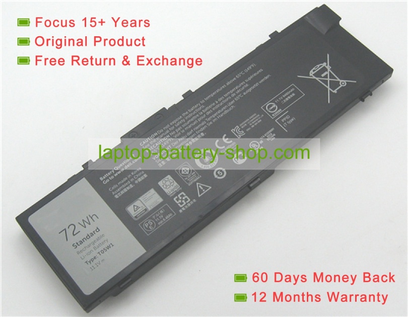 Dell MFKVP, T05W1 11.1V 6486mAh original batteries - Click Image to Close