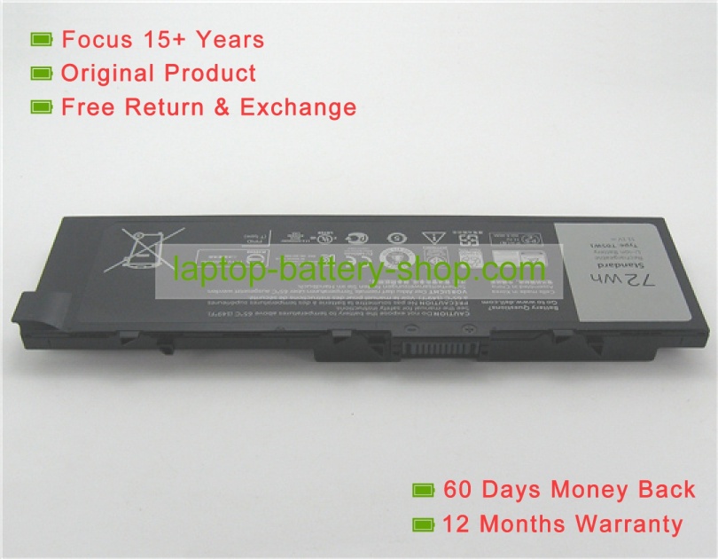 Dell MFKVP, T05W1 11.1V 6486mAh original batteries - Click Image to Close