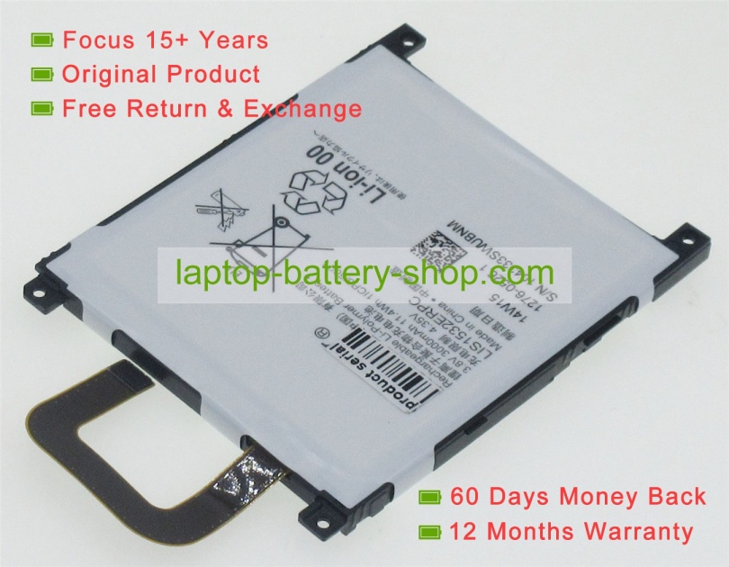 Sony LIS1532ERPC 3.8V 3000mAh replacement batteries - Click Image to Close