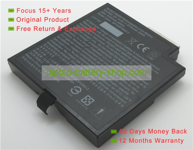 Getac 441831700026, BP3S3P2900-2 10.8V 8700mAh replacement batteries - Click Image to Close