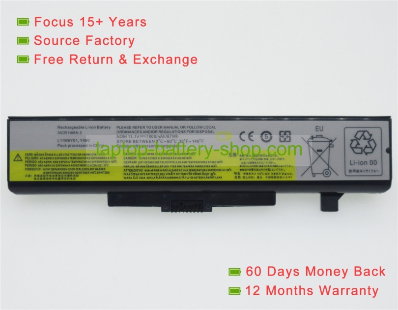 Lenovo L11S6Y01, L11M6Y01 11.1V 6600mAh replacement batteries - Click Image to Close