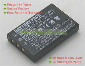 Fujifilm NP-120, DB-43 3.7V 1800mAh replacement batteries