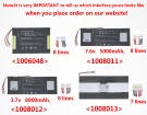 Yepo 369277-2S 7.4V 5500mAh replacement batteries