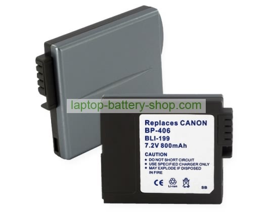 Canon BP-407, BP-412 7.4V 600mAh batteries - Click Image to Close