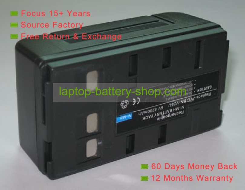 Jvc BN-V25U, BN-V12U 6V 4000mAh replacement batteries - Click Image to Close