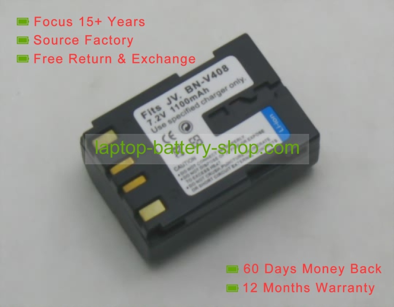 Jvc BN-V428, BN-V408 7.2V 1100mAh replacement batteries - Click Image to Close