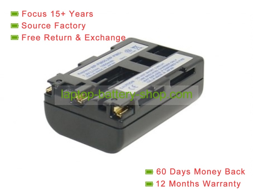 Sony NP-FM50, NP-FM51 7.2V 1300mAh replacement batteries - Click Image to Close