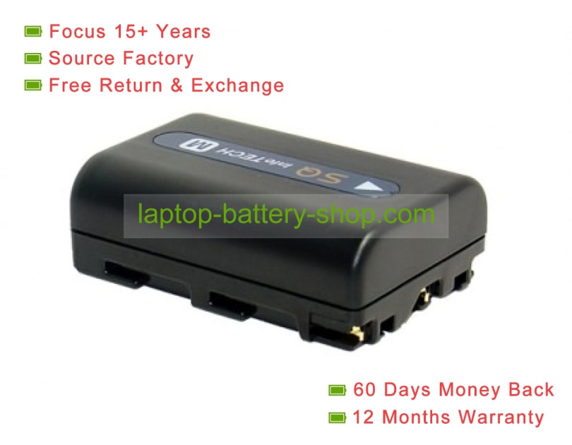 Sony NP-FM50, NP-FM51 7.2V 1300mAh replacement batteries - Click Image to Close