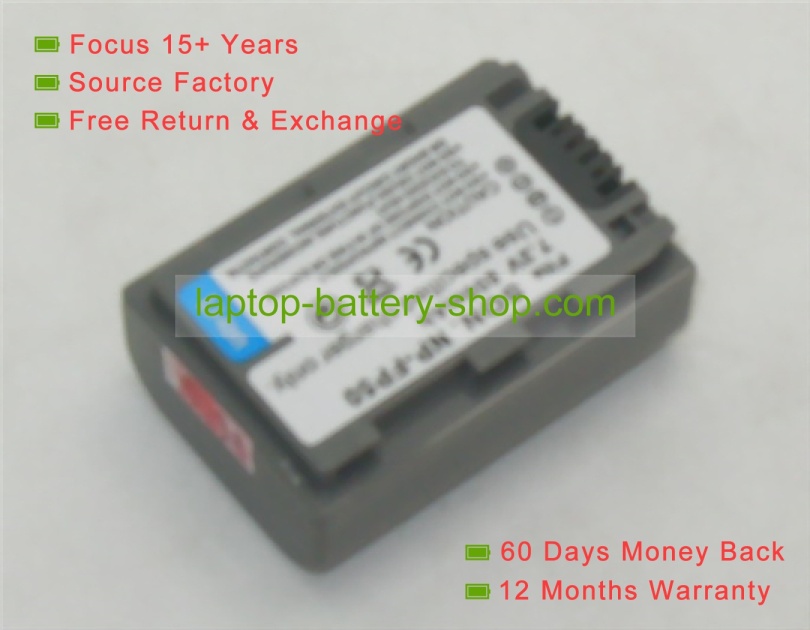 Sony NP-FP50 7.2V 650mAh replacement batteries - Click Image to Close