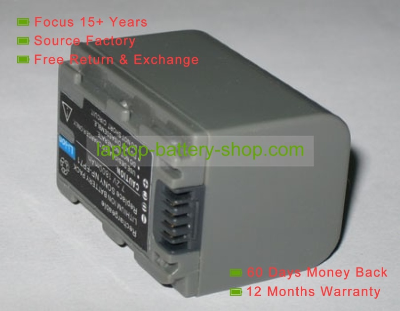 Sony NP-FP70 7.2V 1250mAh replacement batteries - Click Image to Close