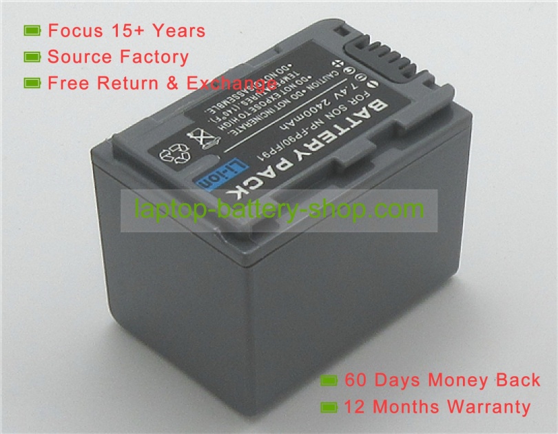 Sony NP-FP90 7.2V 4200mAh replacement batteries - Click Image to Close