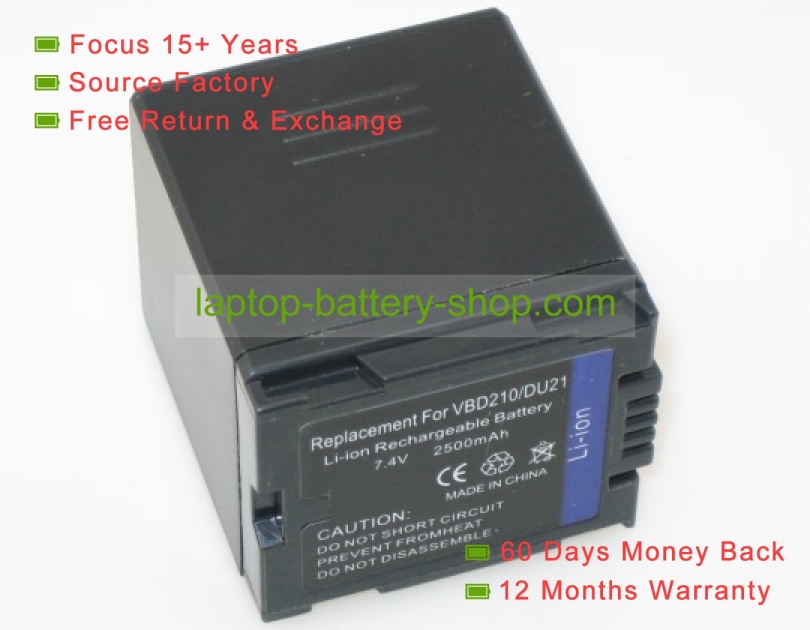 Panasonic CGA-DU06A/1B, CGA-DU21A/1B 7.2V 1400mAh replacement batteries - Click Image to Close