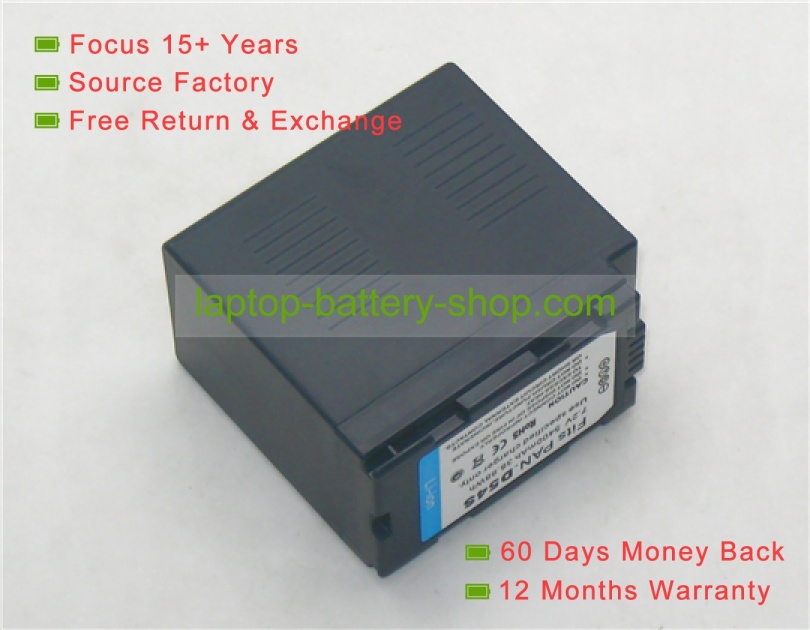 Panasonic CGA-D54, CGA-D54D 7.2V 5400mAh replacement batteries - Click Image to Close
