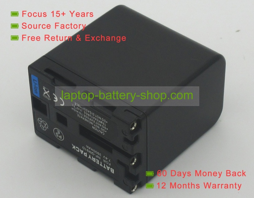 Sony NP-FM71, NP-FM30 7.4V 3900mAh replacement batteries - Click Image to Close