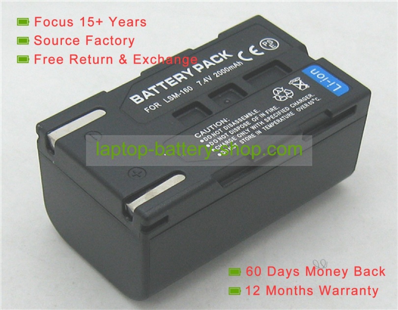 Samsung SB-LSM160 7.4V 1600mAh replacement batteries - Click Image to Close