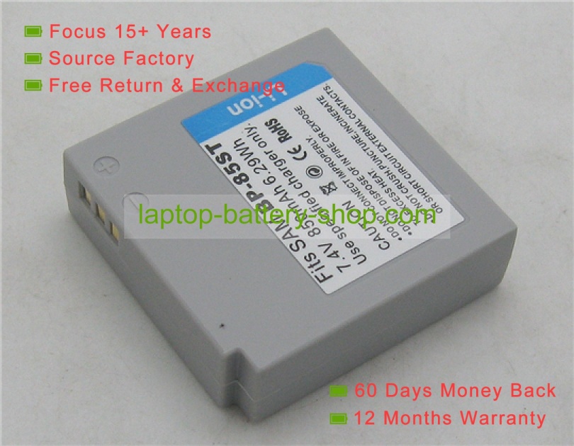 Samsung IA-BP85ST 7.4V 850mAh replacement batteries - Click Image to Close