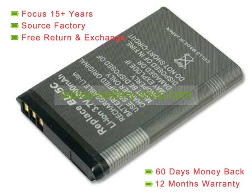 Toshiba PX1728U, 084-07042L-072 3.7V 1100mAh replacement batteries - Click Image to Close
