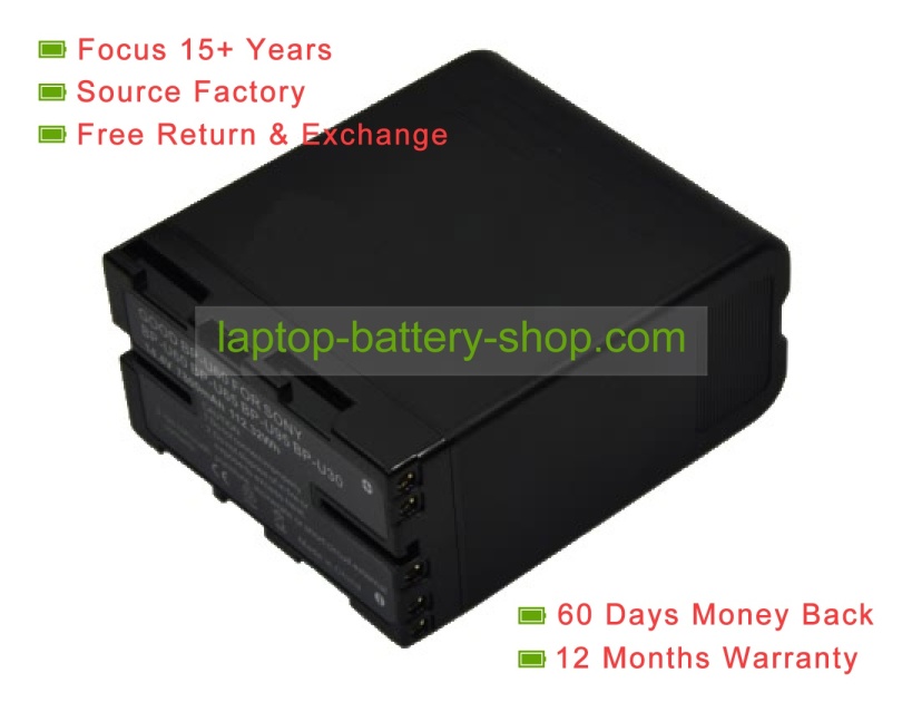 Sony BP-U60, BP-U30 14.4V 7800mAh replacement batteries - Click Image to Close