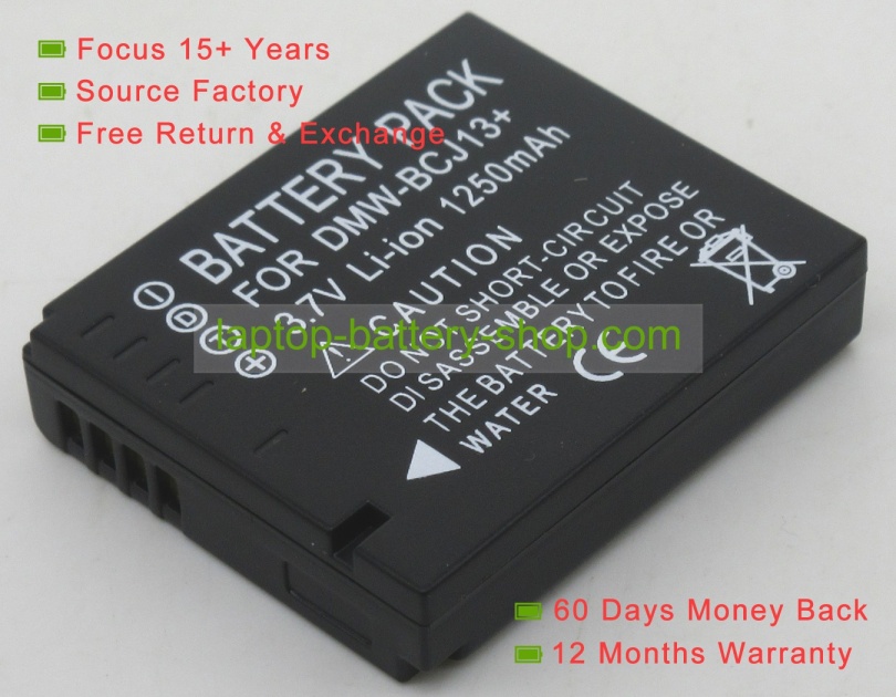 Panasonic DMW-BCJ13, DMW-BCJ13E 3.6V 1250mAh replacement batteries - Click Image to Close