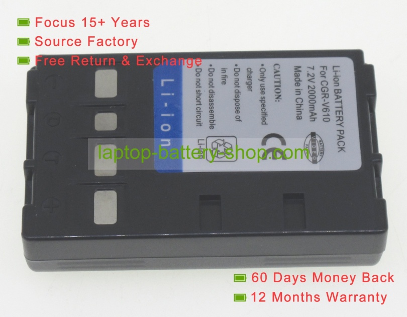 Panasonic CGR-V114S, CGR-V14 7.2V 2100mAh replacement batteries - Click Image to Close