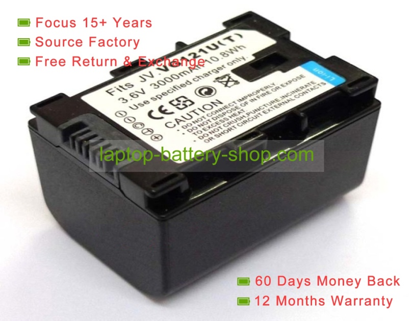 Jvc BN-VG138, BN-VG121 3.6V 3000mAh replacement batteries - Click Image to Close