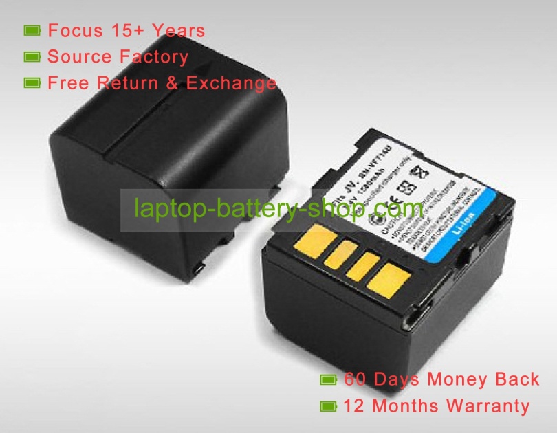 Jvc BN-V714, BN-V712U 3.6V 1850mAh replacement batteries - Click Image to Close