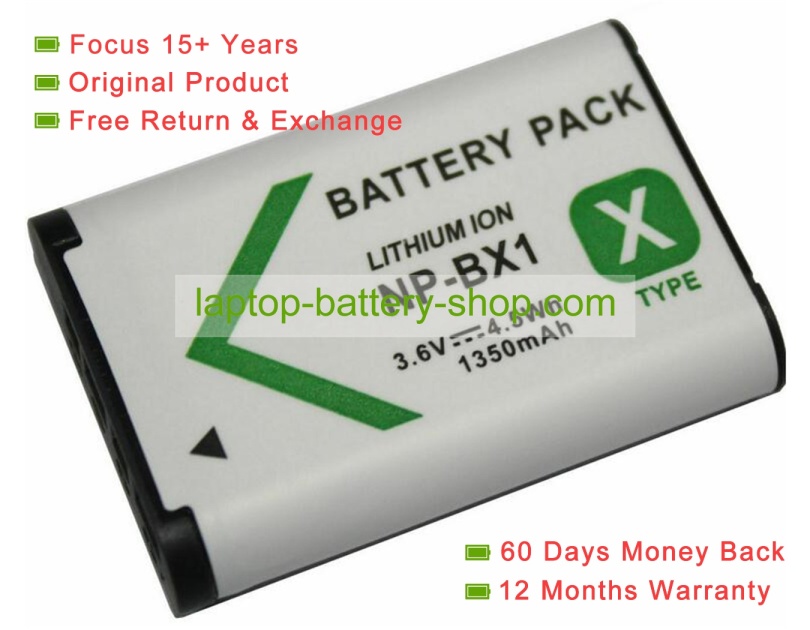 Sony NP-BX1 3.7V 1350mAh original batteries - Click Image to Close