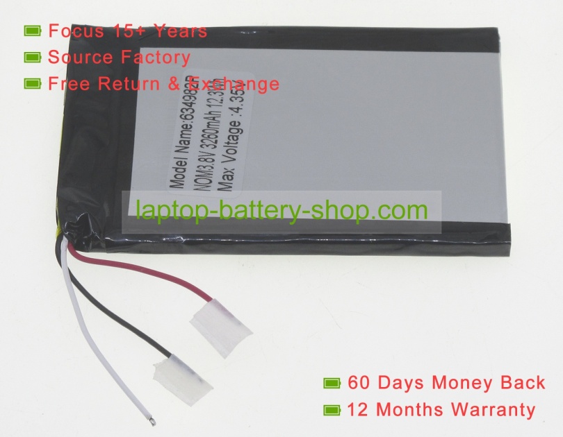 Other 634982 3.8V 3260mAh replacement batteries - Click Image to Close