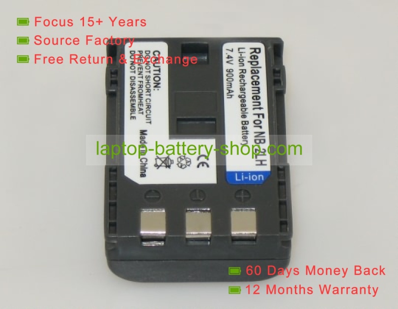 Canon NB-2L, NB-2LH 7.4V 1200mAh replacement batteries - Click Image to Close