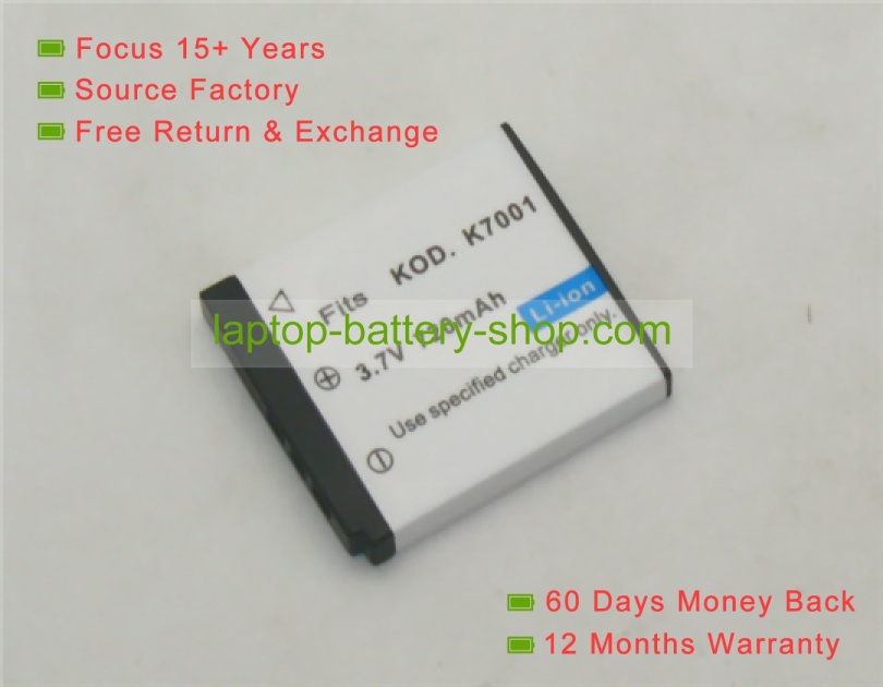 Kodak KLIC-7001, DLI213 3.7V 720mAh replacement batteries - Click Image to Close