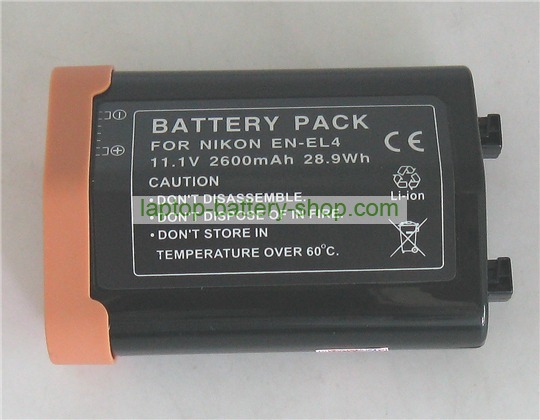 Nikon EN-EL4a, EN-EL4 11.1V 2200mAh replacement batteries - Click Image to Close