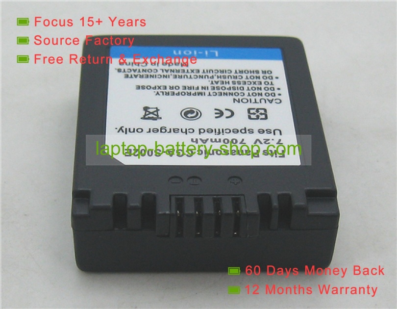Panasonic CGA-S002, DMW-BM7 7.2V 680mAh replacement batteries - Click Image to Close