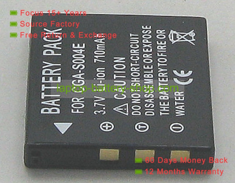 Panasonic CGA-S004, DMW-BCB7 3.7V 710mAh replacement batteries - Click Image to Close