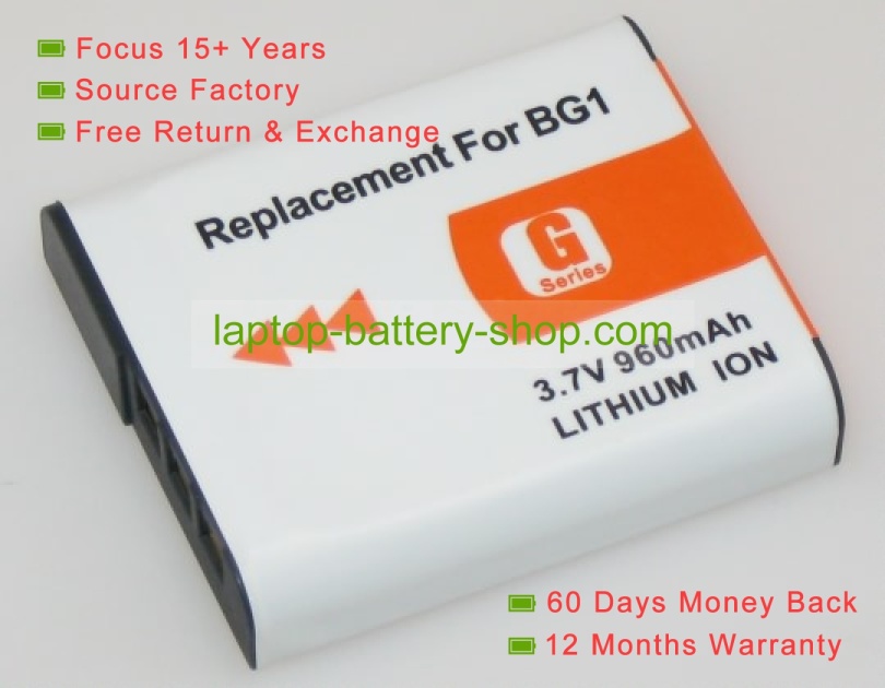 Sony NP-BG1, NP-FG1 3.7V 945mAh replacement batteries - Click Image to Close
