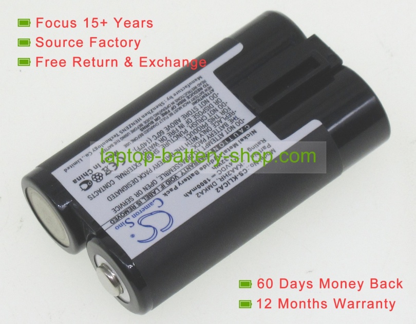 Kodak KAA2HR 2.4V 1800mAh replacement batteries - Click Image to Close