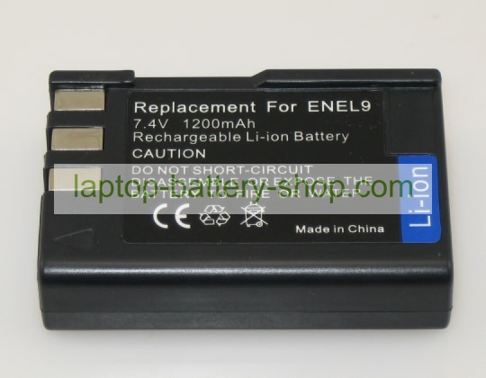 Nikon EN-EL9E, EN-EL9A 7.4V 1200mAh replacement batteries - Click Image to Close