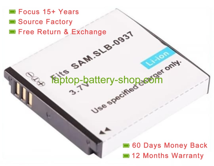 Samsung SLB-0937 3.7V 900mAh replacement batteries - Click Image to Close