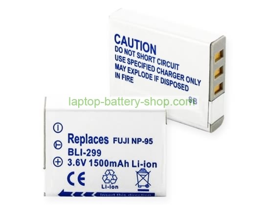 Fujifilm NP-95, DB-90 3.7V 1800mAh replacement batteries - Click Image to Close